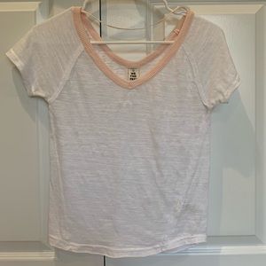 Free People white tee shirt